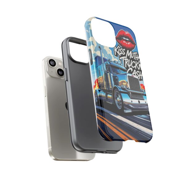 Cool Phone Case for Truck Lovers, Trucking Gifts, Unique Truck Driver Accessories, Kiss Mutha Truckin Cash Design, Fun Car Enthusiast Gift