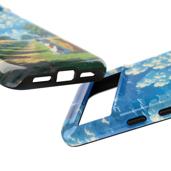 Dog-Themed Phone Case, Whimsical Pet Lover Case, Cute Animal Accessory, Nature Scene Protection, Gift for Dog Owners