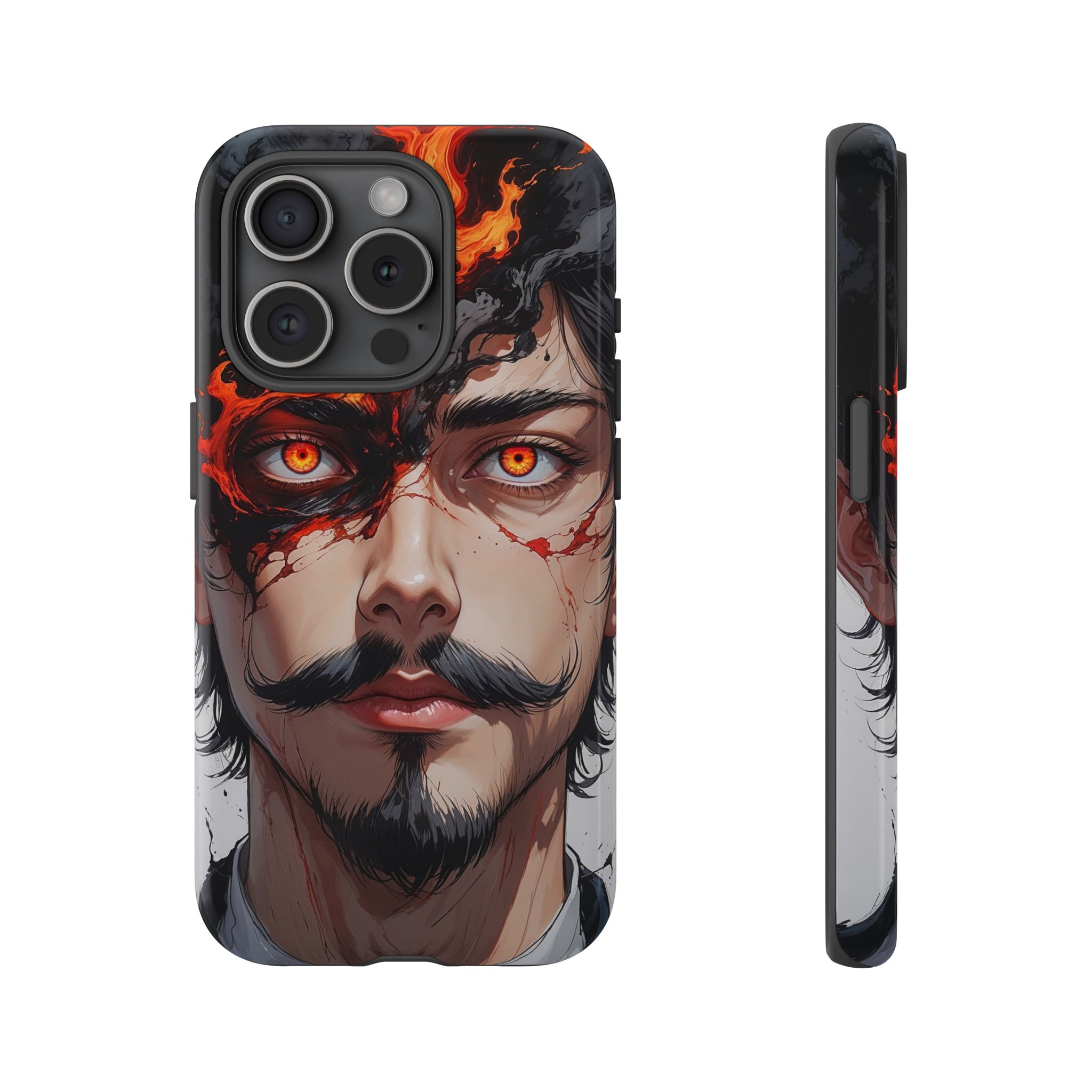 Fiery Design, Anime Style, Unique Cell Phone Accessory, Strong and Stylish