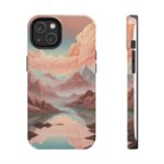 Mountain Reflection Tough Phone Case - Nature-Inspired Design for Adventurers