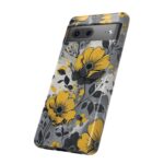 Floral Phone Case, Yellow Flower Design, Stylish Phone Protection