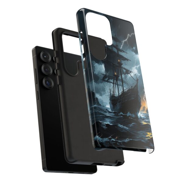 Stormy Seas Tough Phone Case - Pirate Ship Design