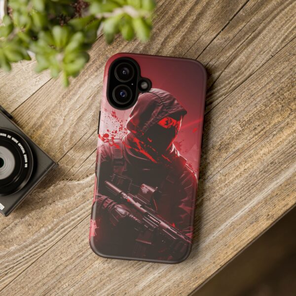 Red Urban Warrior Phone Case for Gamers & Action Fans