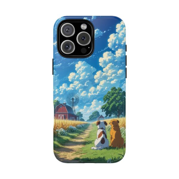 Dog-Themed Phone Case, Whimsical Pet Lover Case, Cute Animal Accessory, Nature Scene Protection, Gift for Dog Owners