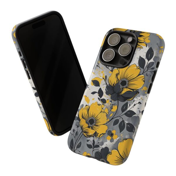 Floral Phone Case, Yellow Flower Design, Stylish Phone Protection