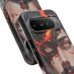 Fiery Design, Anime Style, Unique Cell Phone Accessory, Strong and Stylish