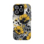 Floral Phone Case, Yellow Flower Design, Stylish Phone Protection