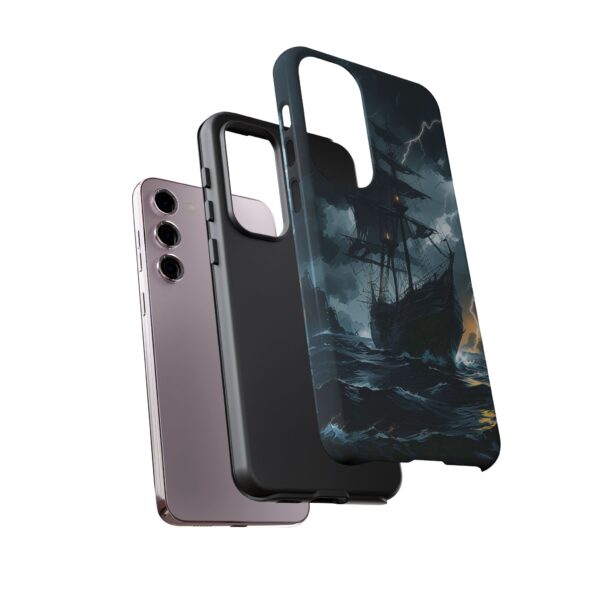 Stormy Seas Tough Phone Case - Pirate Ship Design
