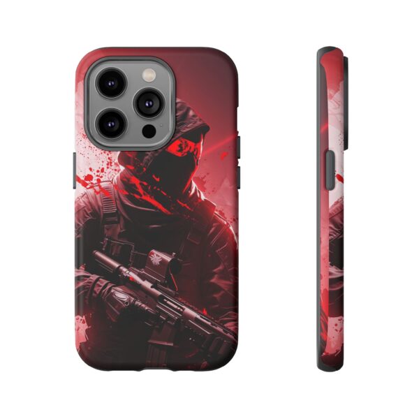Red Urban Warrior Phone Case for Gamers & Action Fans