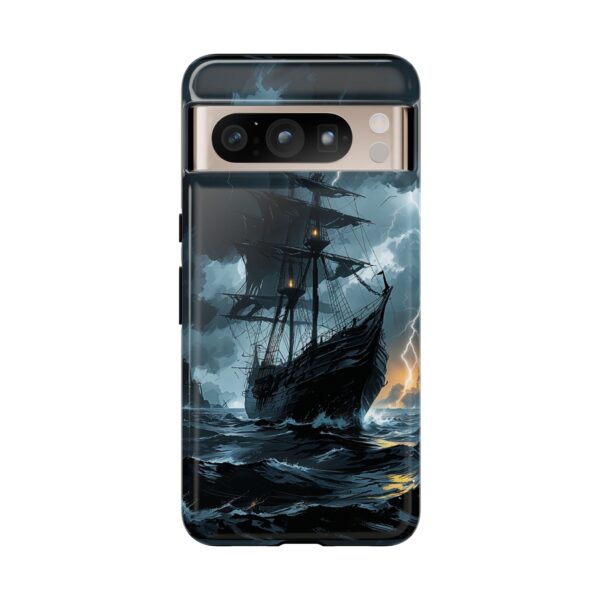 Stormy Seas Tough Phone Case - Pirate Ship Design