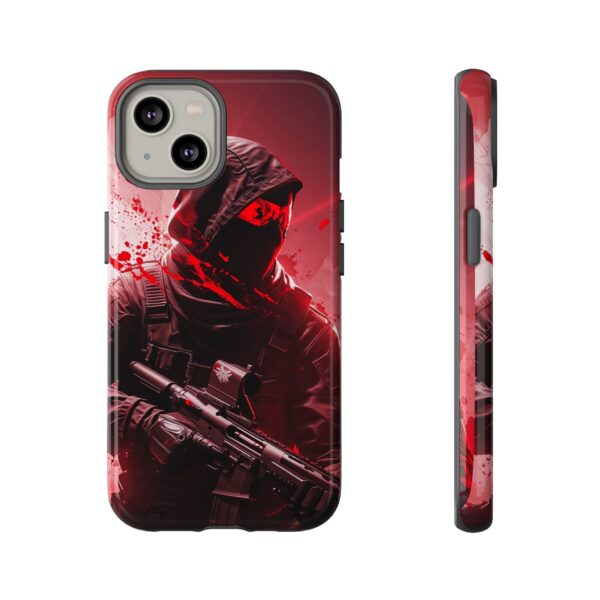 Red Urban Warrior Phone Case for Gamers & Action Fans
