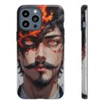 Fiery Design, Anime Style, Unique Cell Phone Accessory, Strong and Stylish
