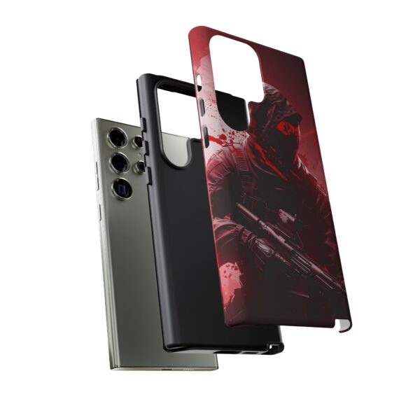 Red Urban Warrior Phone Case for Gamers & Action Fans
