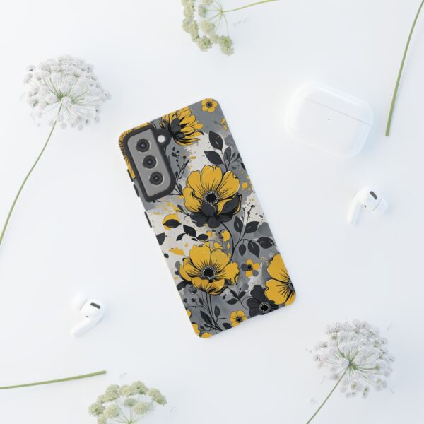 Floral Phone Case, Yellow Flower Design, Stylish Phone Protection