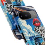 Cool Phone Case for Truck Lovers, Trucking Gifts, Unique Truck Driver Accessories, Kiss Mutha Truckin Cash Design, Fun Car Enthusiast Gift
