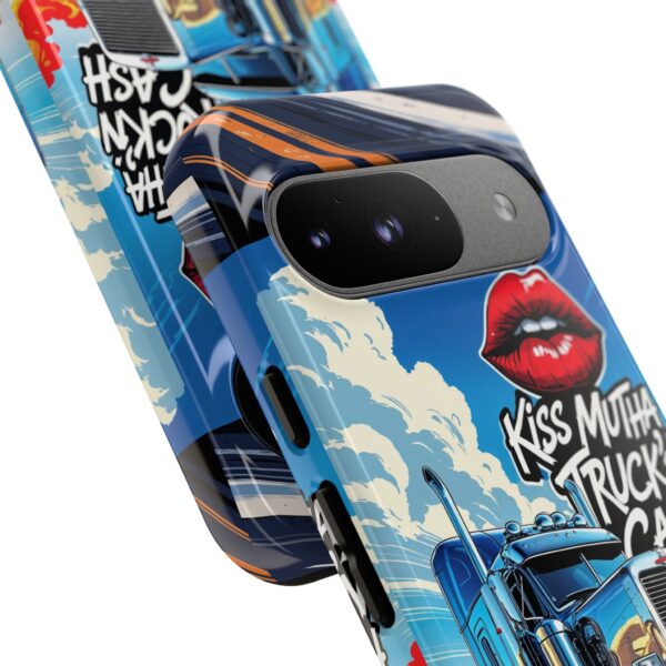 Cool Phone Case for Truck Lovers, Trucking Gifts, Unique Truck Driver Accessories, Kiss Mutha Truckin Cash Design, Fun Car Enthusiast Gift