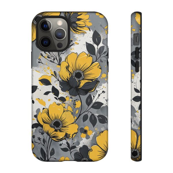 Floral Phone Case, Yellow Flower Design, Stylish Phone Protection
