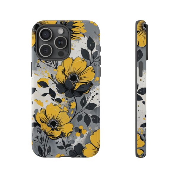 Floral Phone Case, Yellow Flower Design, Stylish Phone Protection