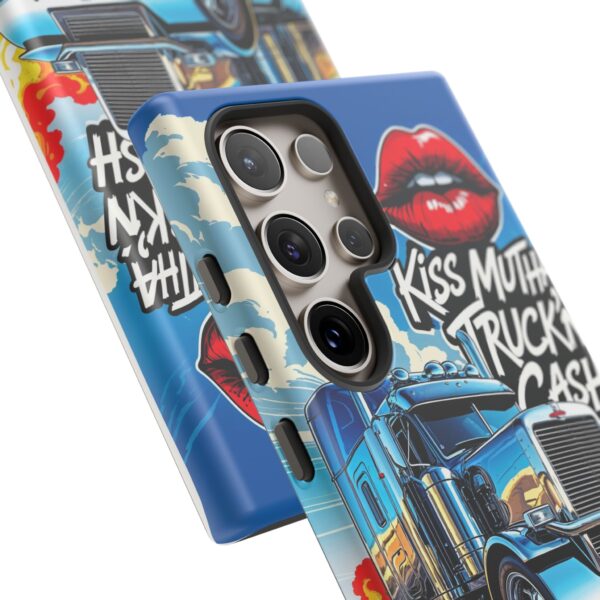 Cool Phone Case for Truck Lovers, Trucking Gifts, Unique Truck Driver Accessories, Kiss Mutha Truckin Cash Design, Fun Car Enthusiast Gift