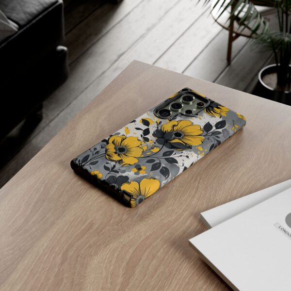 Floral Phone Case, Yellow Flower Design, Stylish Phone Protection
