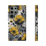 Floral Phone Case, Yellow Flower Design, Stylish Phone Protection