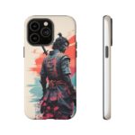 Samurai Warrior Phone Case, Tough Cases, Unique Phone Accessories, Phone Cover Gift, Gamer Phone Decor, Anime Style Case