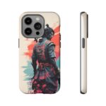 Samurai Warrior Phone Case, Tough Cases, Unique Phone Accessories, Phone Cover Gift, Gamer Phone Decor, Anime Style Case