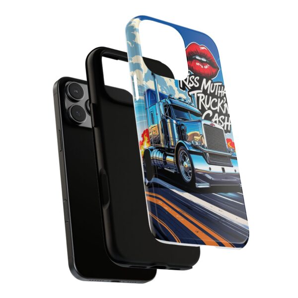 Cool Phone Case for Truck Lovers, Trucking Gifts, Unique Truck Driver Accessories, Kiss Mutha Truckin Cash Design, Fun Car Enthusiast Gift