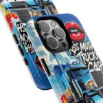 Cool Phone Case for Truck Lovers, Trucking Gifts, Unique Truck Driver Accessories, Kiss Mutha Truckin Cash Design, Fun Car Enthusiast Gift
