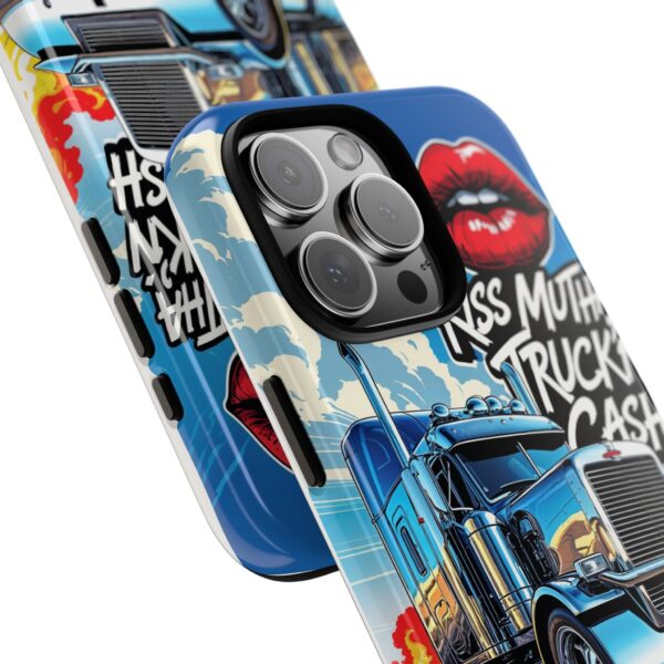 Cool Phone Case for Truck Lovers, Trucking Gifts, Unique Truck Driver Accessories, Kiss Mutha Truckin Cash Design, Fun Car Enthusiast Gift