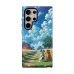 Dog-Themed Phone Case, Whimsical Pet Lover Case, Cute Animal Accessory, Nature Scene Protection, Gift for Dog Owners