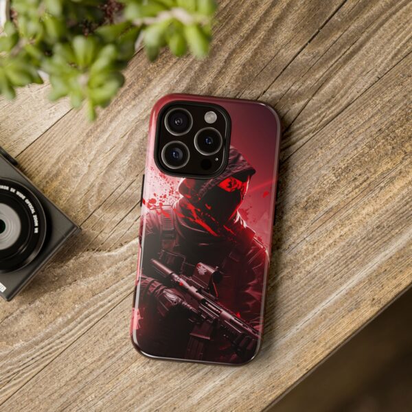 Red Urban Warrior Phone Case for Gamers & Action Fans