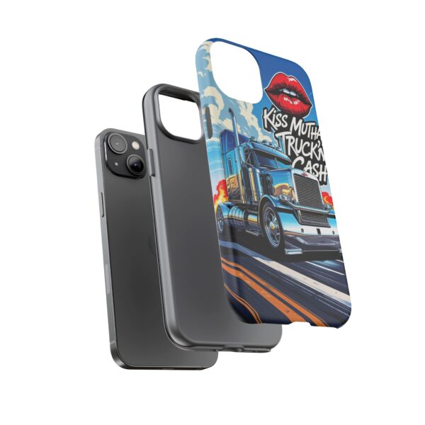 Cool Phone Case for Truck Lovers, Trucking Gifts, Unique Truck Driver Accessories, Kiss Mutha Truckin Cash Design, Fun Car Enthusiast Gift