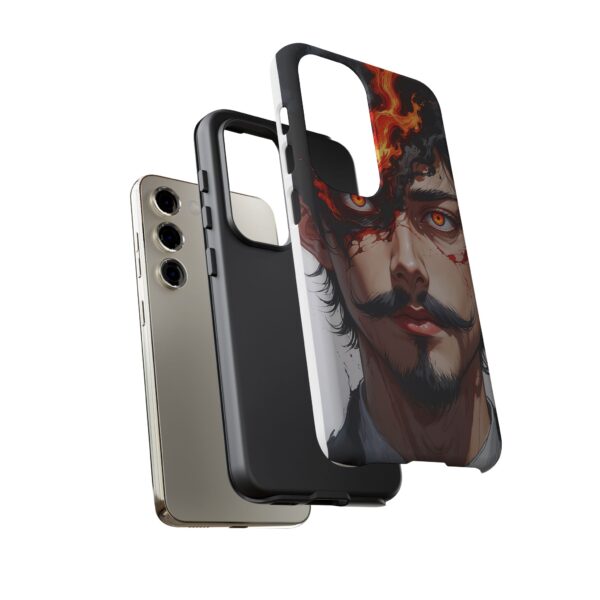 Fiery Design, Anime Style, Unique Cell Phone Accessory, Strong and Stylish
