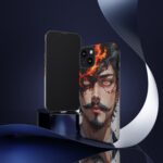 Fiery Design, Anime Style, Unique Cell Phone Accessory, Strong and Stylish