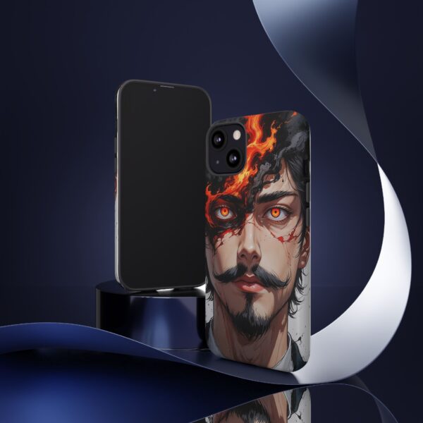 Fiery Design, Anime Style, Unique Cell Phone Accessory, Strong and Stylish