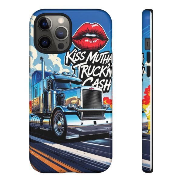 Cool Phone Case for Truck Lovers, Trucking Gifts, Unique Truck Driver Accessories, Kiss Mutha Truckin Cash Design, Fun Car Enthusiast Gift
