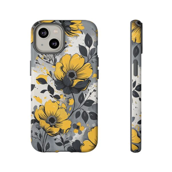 Floral Phone Case, Yellow Flower Design, Stylish Phone Protection