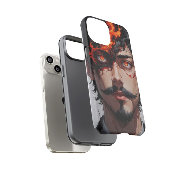 Fiery Design, Anime Style, Unique Cell Phone Accessory, Strong and Stylish
