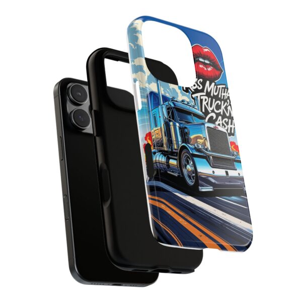 Cool Phone Case for Truck Lovers, Trucking Gifts, Unique Truck Driver Accessories, Kiss Mutha Truckin Cash Design, Fun Car Enthusiast Gift