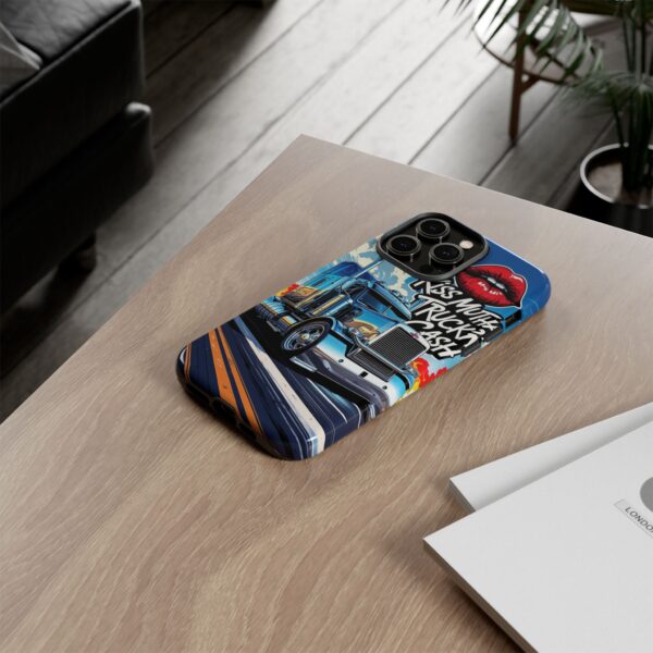 Cool Phone Case for Truck Lovers, Trucking Gifts, Unique Truck Driver Accessories, Kiss Mutha Truckin Cash Design, Fun Car Enthusiast Gift