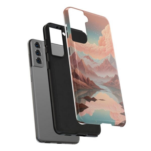 Mountain Reflection Tough Phone Case - Nature-Inspired Design for Adventurers