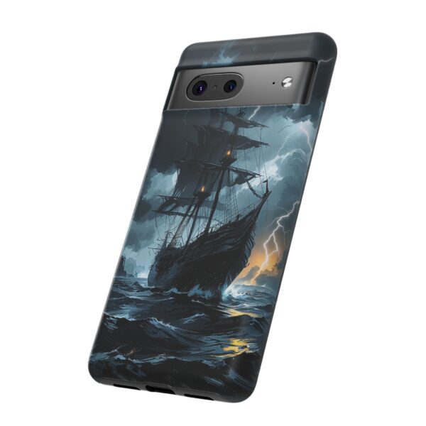 Stormy Seas Tough Phone Case - Pirate Ship Design
