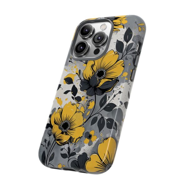 Floral Phone Case, Yellow Flower Design, Stylish Phone Protection
