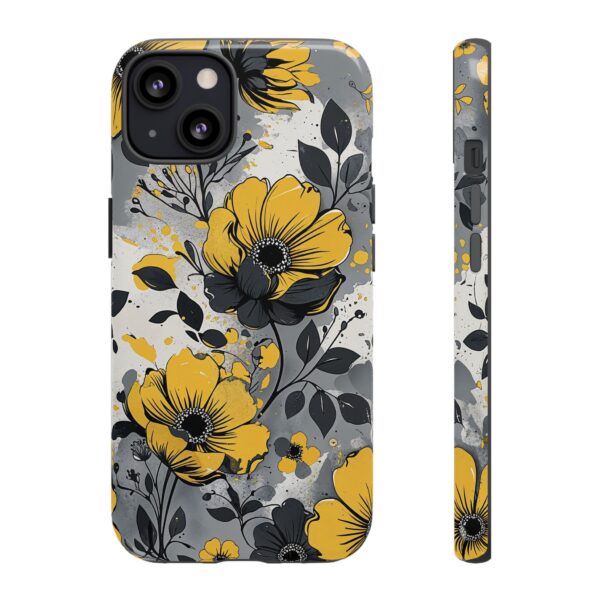Floral Phone Case, Yellow Flower Design, Stylish Phone Protection