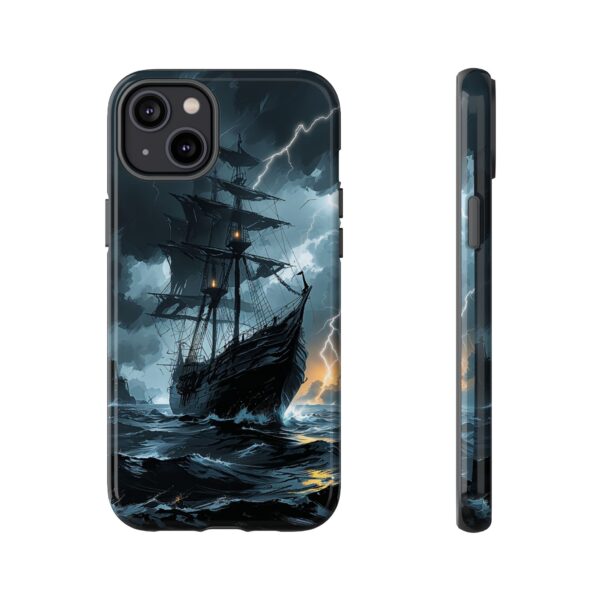 Stormy Seas Tough Phone Case - Pirate Ship Design