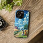 Dog-Themed Phone Case, Whimsical Pet Lover Case, Cute Animal Accessory, Nature Scene Protection, Gift for Dog Owners