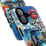 Cool Phone Case for Truck Lovers, Trucking Gifts, Unique Truck Driver Accessories, Kiss Mutha Truckin Cash Design, Fun Car Enthusiast Gift