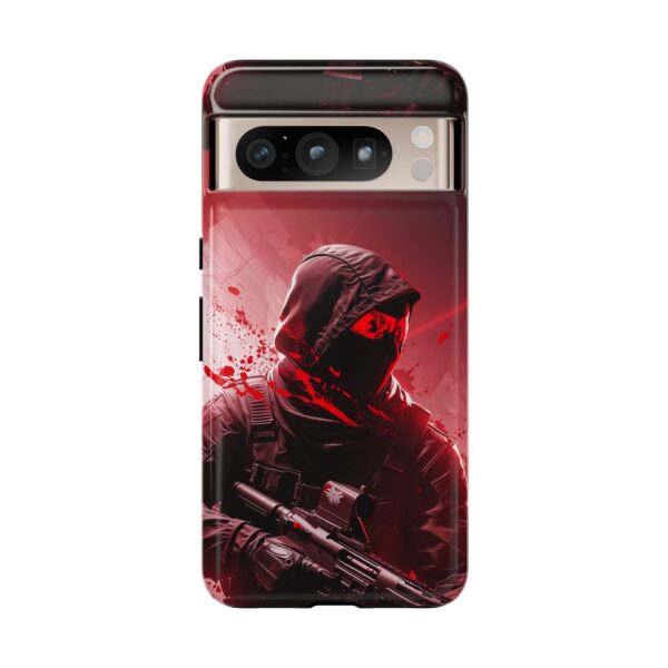 Red Urban Warrior Phone Case for Gamers & Action Fans