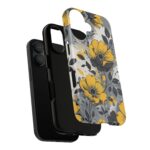 Floral Phone Case, Yellow Flower Design, Stylish Phone Protection